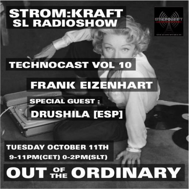 Tuesday October 11th 9.00pm CET [0.00pm SLT] – Second Life’s OUT OF THE ORDINARY RADIO #10 – Frank Eizenhart (USA)