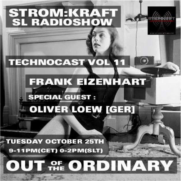 Tuesday October 25th 9.00pm CET [0.00pm SLT] – Second Life’s OUT OF THE ORDINARY RADIO #11 – Frank Eizenhart (USA)